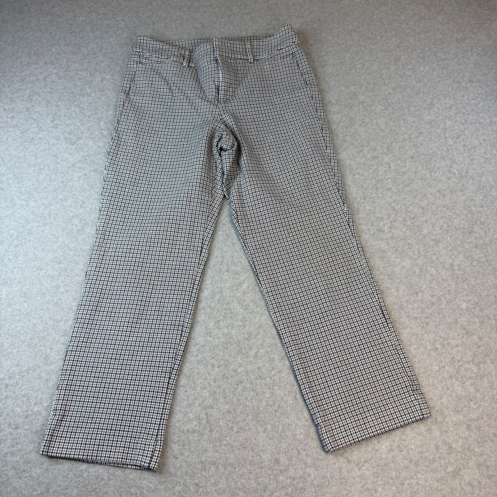 Old Navy Pixie High Rise Houndstooth Ankle Pants Blue Black White Womens 12